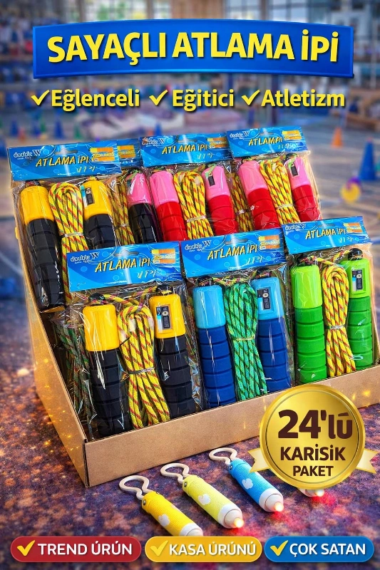 TREND SAYAÇLI ATLAMA İPİ / 24LÜ PAKET